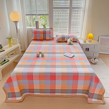 91家纺网 家纺一手货源 找家纺 （总）羽爱家纺 2024新款全棉色织水洗宝宝绒床盖三件套