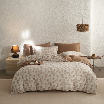 91家纺网 家纺一手货源 找家纺 （总）慕尚家纺 2025新款磨毛提花双层纱四件套