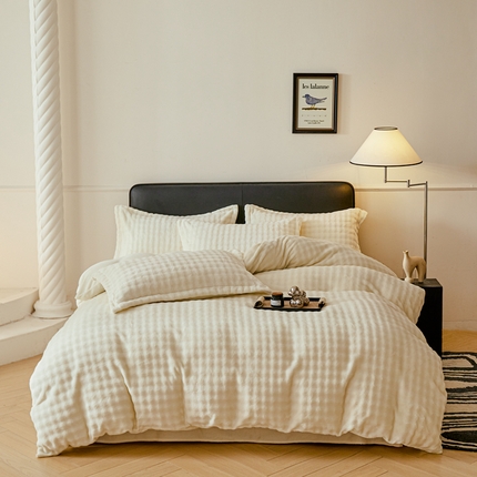 91家纺网 家纺一手货源 找家纺 （总）怡源梦 2024新款牛奶泡泡绒四件套