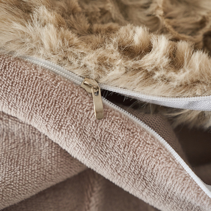 91家纺网 家纺一手货源 找家纺 安哆啦家纺 2024新款高克重10斤轻奢托斯卡纳兔毛绒喷花泡泡牛奶绒四件套 喷花-卡其