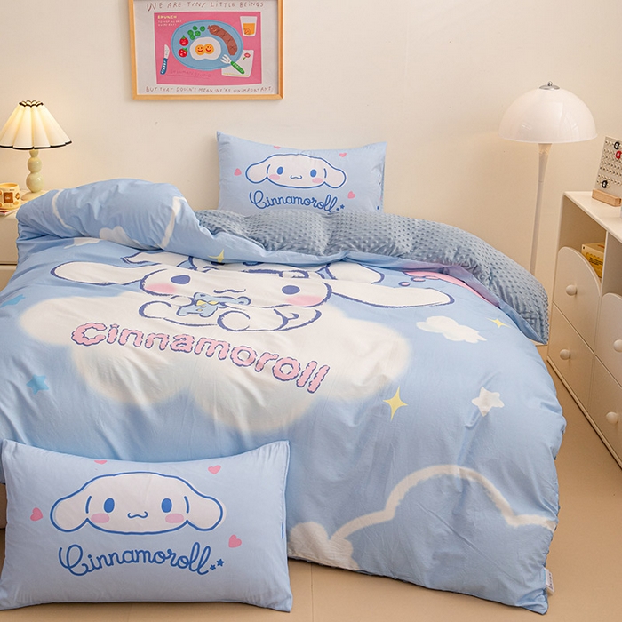 91家纺网 家纺一手货源 找家纺 睡棉坊 2024新款库洛米正版带标可拆洗冬被A版全棉13070B版豆豆绒单被套绒被子 云朵玉桂狗