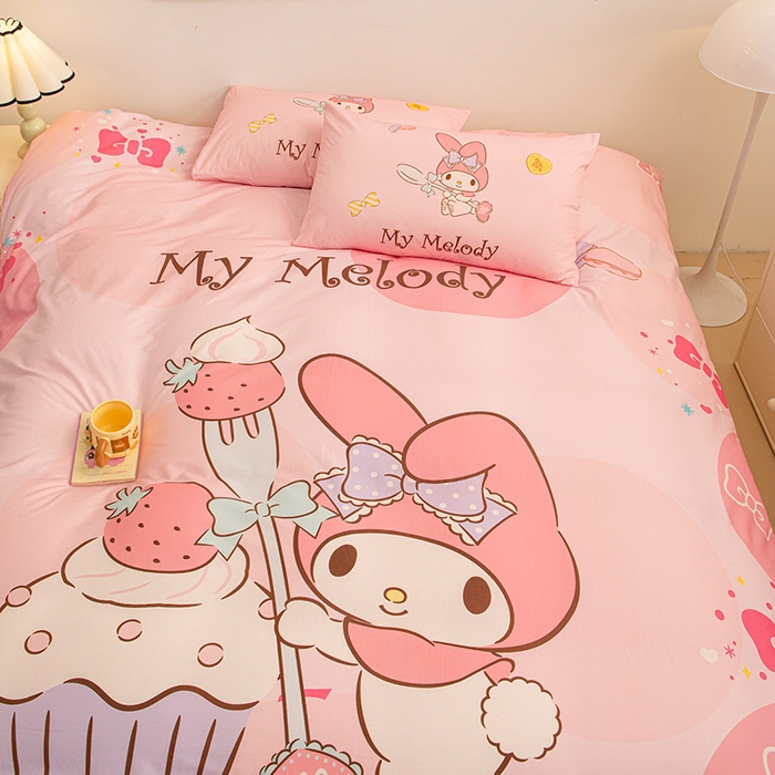 91家纺网 家纺一手货源 找家纺 睡棉坊 2024新款库洛米正版带标可拆洗冬被A版全棉13070B版豆豆绒单被套绒被子 蛋糕美乐蒂