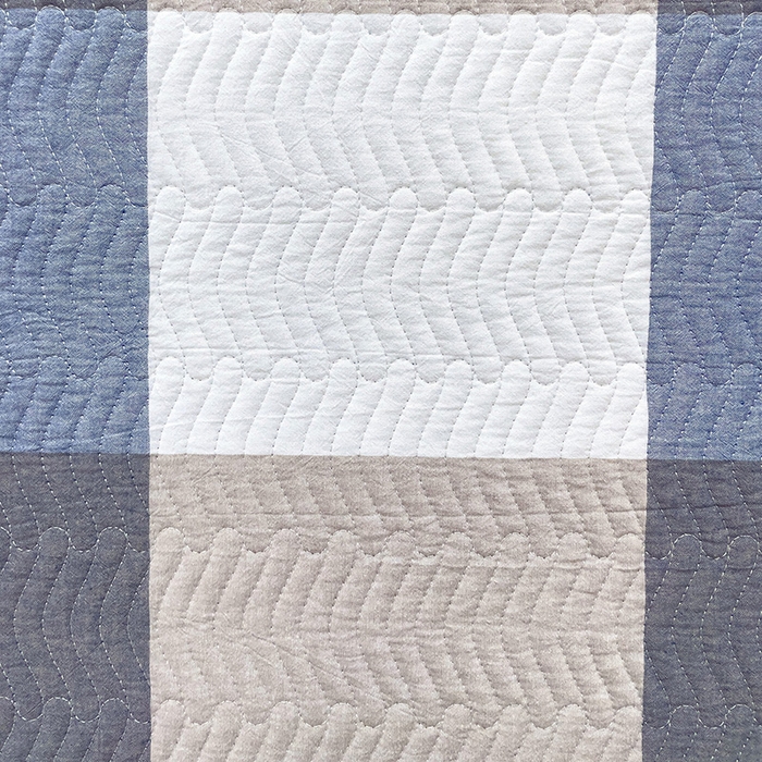 91家纺网 家纺一手货源 找家纺 羽爱家纺 2024新款全棉色织水洗宝宝绒床盖四件套 沁兰