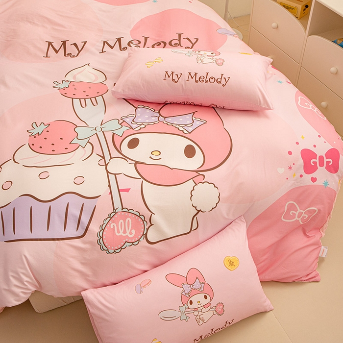 91家纺网 家纺一手货源 找家纺 睡棉坊 2024新款库洛米正版带标可拆洗冬被A版全棉13070B版豆豆绒单被套绒被子 蛋糕美乐蒂