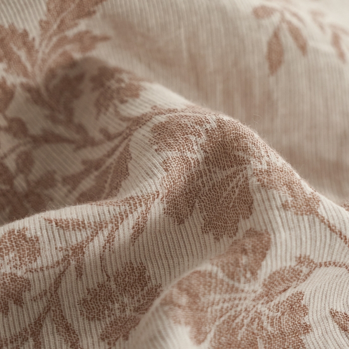 91家纺网 家纺一手货源 找家纺 慕尚家纺 2025新款磨毛提花双层纱四件套 清雅咖