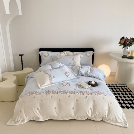 91家纺网 家纺一手货源 找家纺 （总）馨蕊家居 2024新款秋冬煦暖绒四件套-绒茉莉