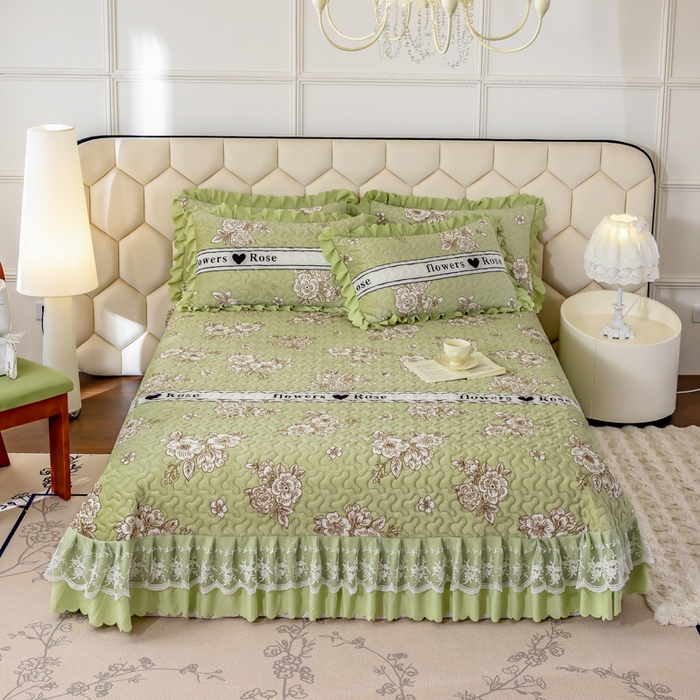 91家纺网 家纺一手货源 找家纺 美莱家纺 2024直播热款加厚秋冬牛奶绒床盖单件床罩床盖四件套 绿野仙踪