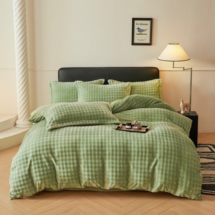 91家纺网 家纺一手货源 找家纺 （总）怡源梦 2024新款牛奶泡泡绒四件套