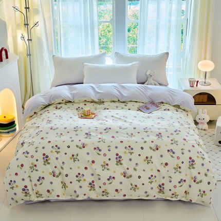 91家纺网 家纺一手货源 找家纺 （总）珂博家纺 2024新款轻柔感全棉印花单全棉被套