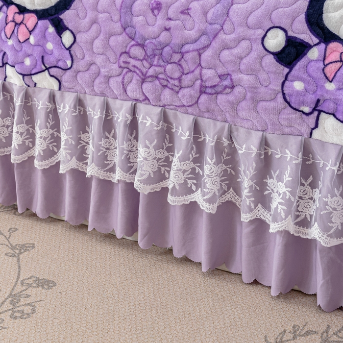 91家纺网 家纺一手货源 找家纺 美莱家纺 2024直播热款加厚秋冬牛奶绒床盖单件床罩床盖四件套 猫小姐