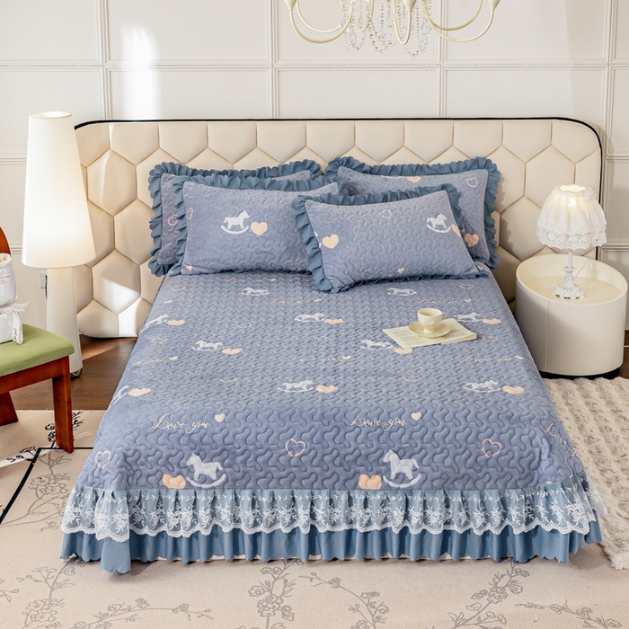 91家纺网 家纺一手货源 找家纺 美莱家纺 2024直播热款加厚秋冬牛奶绒床盖单件床罩床盖四件套 梦想明天