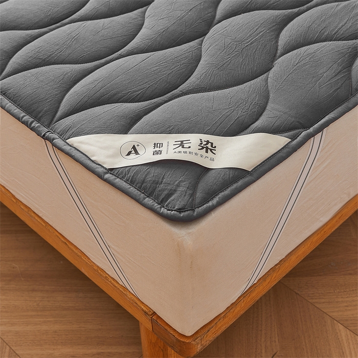 91家纺网 家纺一手货源 找家纺 3C 新款A类无染全棉抑菌棉花夹棉床护垫 无染-星辰灰