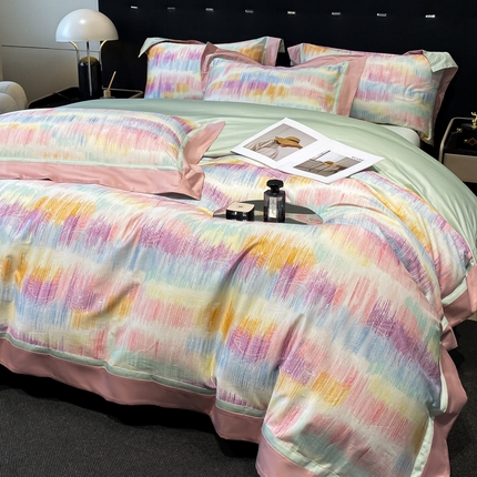 91家纺网 家纺一手货源 找家纺 （总）家居1号家纺 2024新款新疆长绒棉数码印花四件套-时尚系列