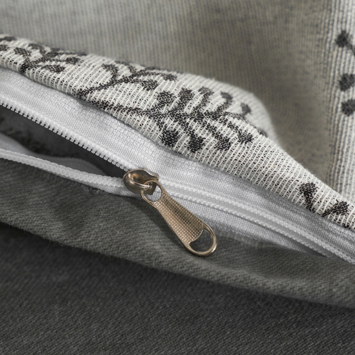 91家纺网 家纺一手货源 找家纺 慕尚家纺 2025新款磨毛提花双层纱四件套 慕叶灰