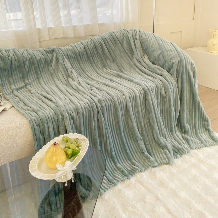 91家纺网 家纺一手货源 找家纺 潮邦创意家居 2025新款澳密绒双面加厚毯毛毯盖毯 澳密绒-岩绿