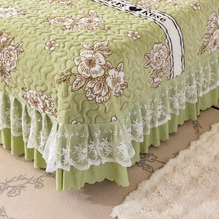 91家纺网 家纺一手货源 找家纺 美莱家纺 2024直播热款加厚秋冬牛奶绒床盖单件床罩床盖四件套 绿野仙踪