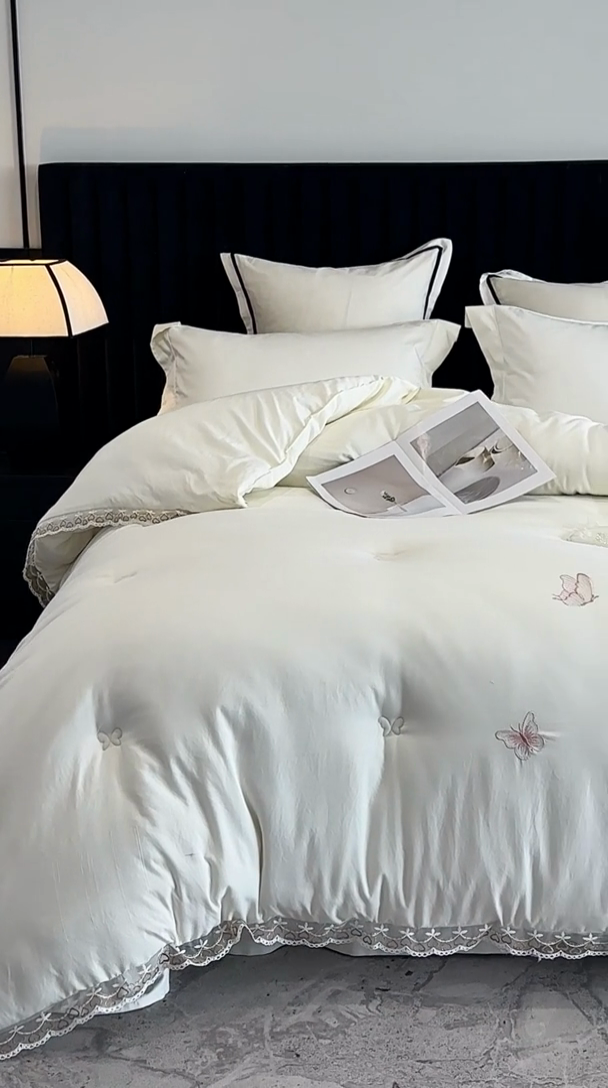 91家纺网 家纺一手货源 找家纺 宅家居 2024新款法式刺绣手工立体钉珠款蚕蛹蛋白冬被芯-花仙子 花仙子-白色