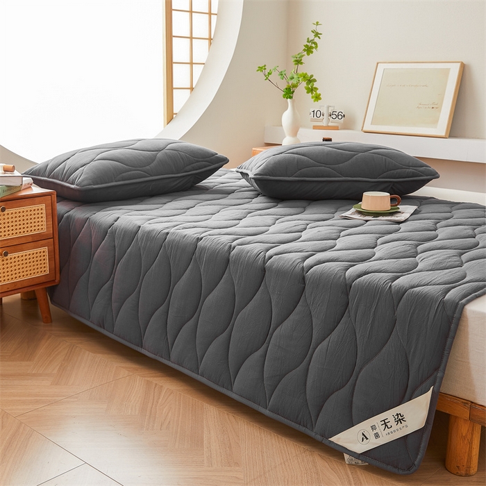 91家纺网 家纺一手货源 找家纺 3C 新款A类无染全棉抑菌棉花夹棉床护垫 无染-星辰灰