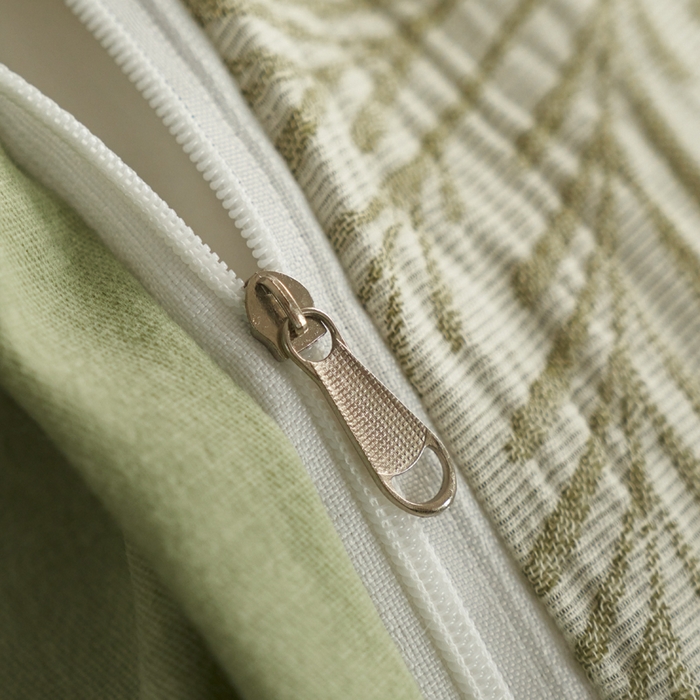 91家纺网 家纺一手货源 找家纺 慕尚家纺 2025新款磨毛提花双层纱四件套 森木绿