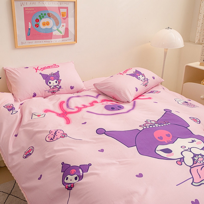 91家纺网 家纺一手货源 找家纺 睡棉坊 2024新款库洛米正版带标可拆洗冬被A版全棉13070B版豆豆绒单被套绒被子 礼盒库洛米