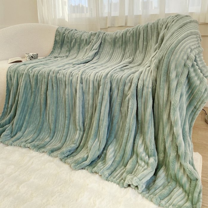 91家纺网 家纺一手货源 找家纺 潮邦创意家居 2025新款澳密绒双面加厚毯毛毯盖毯 澳密绒-岩绿