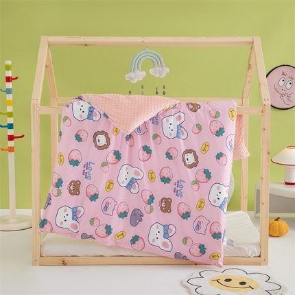 91家纺网 家纺一手货源 找家纺 （总）嗨皮宝贝 2024新款全棉儿童豆豆被空调被夏凉被幼儿园宝宝午睡春秋四季通用