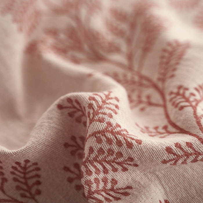 91家纺网 家纺一手货源 找家纺 慕尚家纺 2025新款磨毛提花双层纱四件套 慕叶粉