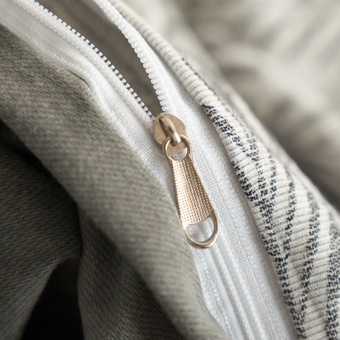 91家纺网 家纺一手货源 找家纺 慕尚家纺 2025新款磨毛提花双层纱四件套 森木灰