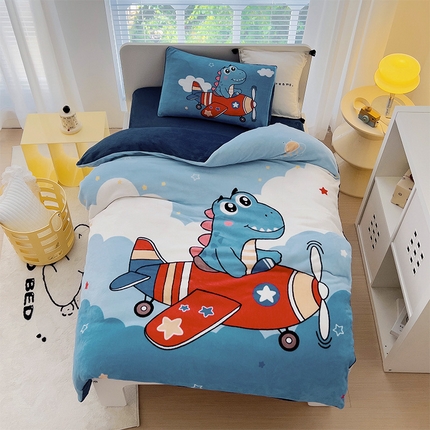 91家纺网 家纺一手货源 找家纺 （总）嗨生活 2025新款牛奶绒儿童被幼儿园冬被春秋被