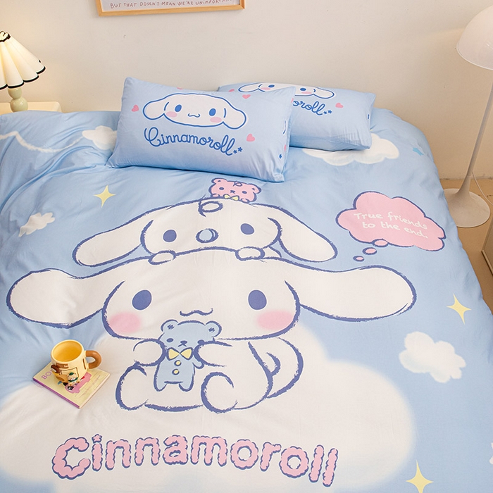 91家纺网 家纺一手货源 找家纺 睡棉坊 2024新款库洛米正版带标可拆洗冬被A版全棉13070B版豆豆绒单被套绒被子 云朵玉桂狗