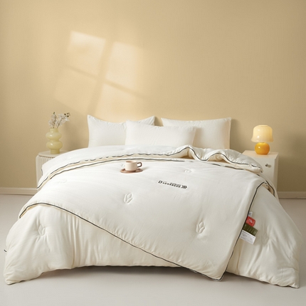 91家纺网 家纺一手货源 找家纺 （总）帕拉美拉 2025新款罗文条提花玉米双胎被被子被芯