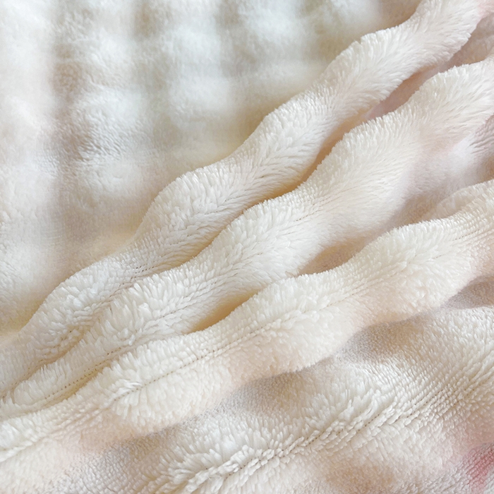 91家纺网 家纺一手货源 找家纺 喜居 2024新款A类兔毛泡泡牛奶绒床笠单床笠三件套 小美好-粉