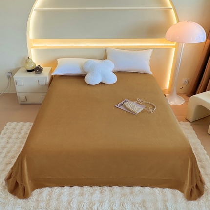 91家纺网 家纺一手货源 找家纺 （总）金盛纺 2024新款牛奶绒纯色单床单