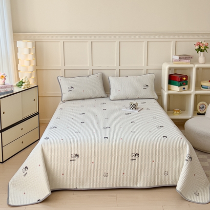 91家纺网 家纺一手货源 找家纺 （总）金丝鸟 2024新款全棉纯棉加牛奶绒夹棉加绒床盖