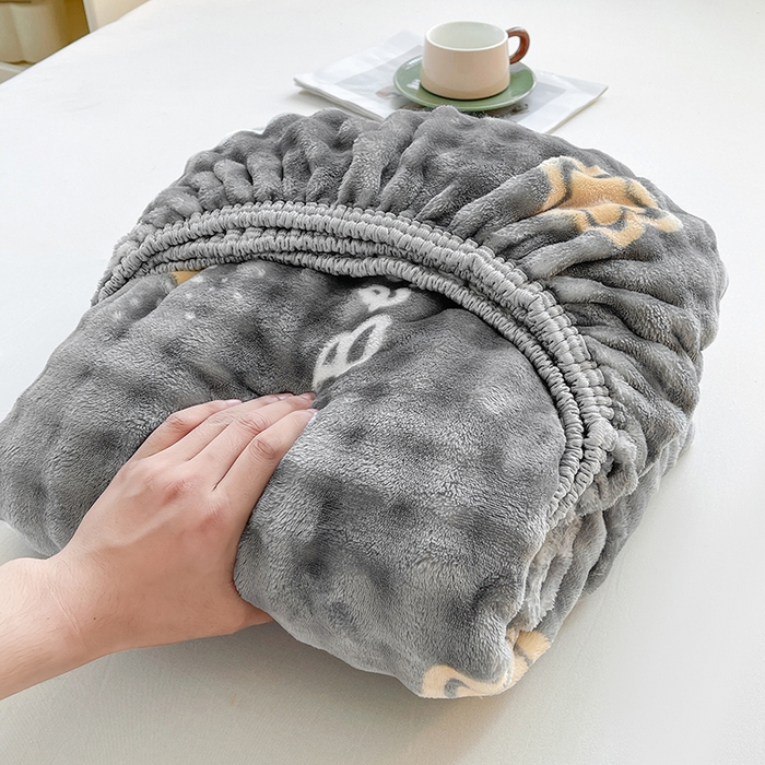 91家纺网 家纺一手货源 找家纺 喜居 2024新款A类兔毛泡泡牛奶绒床笠单床笠三件套 流星