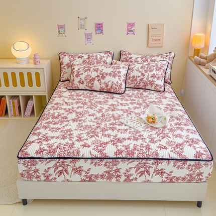 91家纺网 家纺一手货源 找家纺 （总）金丝鸟 2024新款牛奶绒夹棉床笠