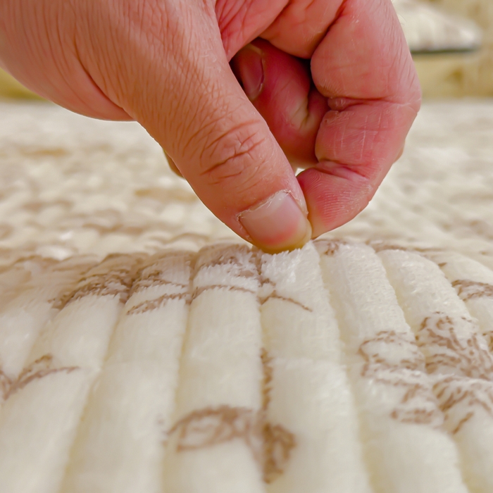 91家纺网 家纺一手货源 找家纺 金丝鸟 2024新款牛奶绒夹棉床笠 飞花咖 夹棉床笠