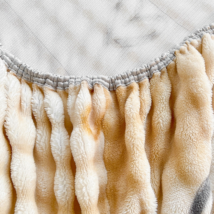 91家纺网 家纺一手货源 找家纺 喜居 2024新款A类兔毛泡泡牛奶绒床笠单床笠三件套 爱心咖