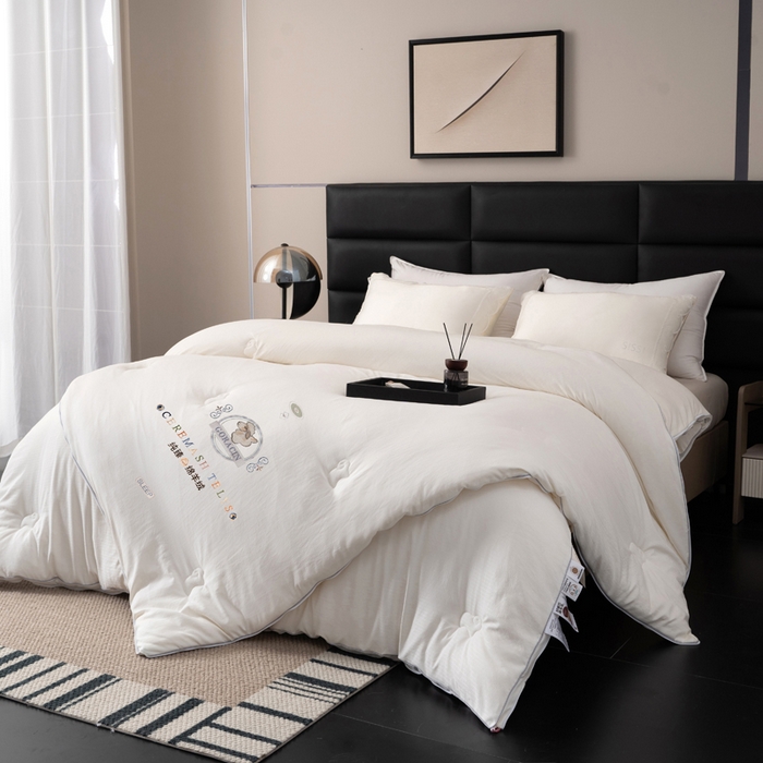 91家纺网 家纺一手货源 找家纺 （总）首爱 2025新款100%澳洲绵羊绒子母被羊绒被羊毛被冬被被子被芯