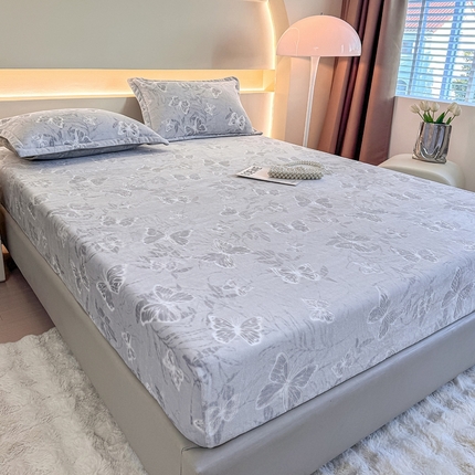 91家纺网 家纺一手货源 找家纺 （总）金盛纺 2024新款雕花牛奶绒床笠