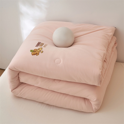 锦禾穗 2024新款亲肤生姜暖暖被被子被芯 生姜暖绒-粉