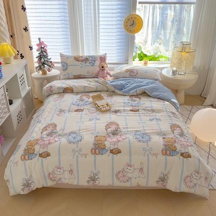 91家纺网 家纺一手货源 找家纺 （总）贝扬思 2025新款云朵棉大豆纤维豆豆被冬被被子被芯