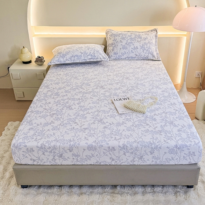 91家纺网 家纺一手货源 找家纺 金盛纺 2024新款雕花牛奶绒床笠 花朝梦-兰