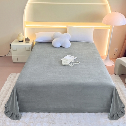 91家纺网 家纺一手货源 找家纺 （总）金盛纺 2024新款牛奶绒纯色单床单