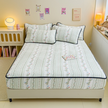 91家纺网 家纺一手货源 找家纺 （总）金丝鸟 2024新款牛奶绒夹棉床笠