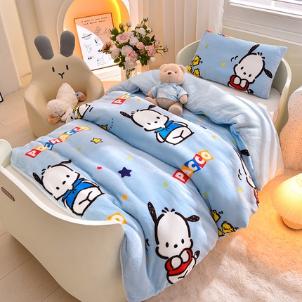 91家纺网 家纺一手货源 找家纺 （总）宝贝优选 2024新款三丽鸥牛奶绒可拆卸款冬被被子被芯