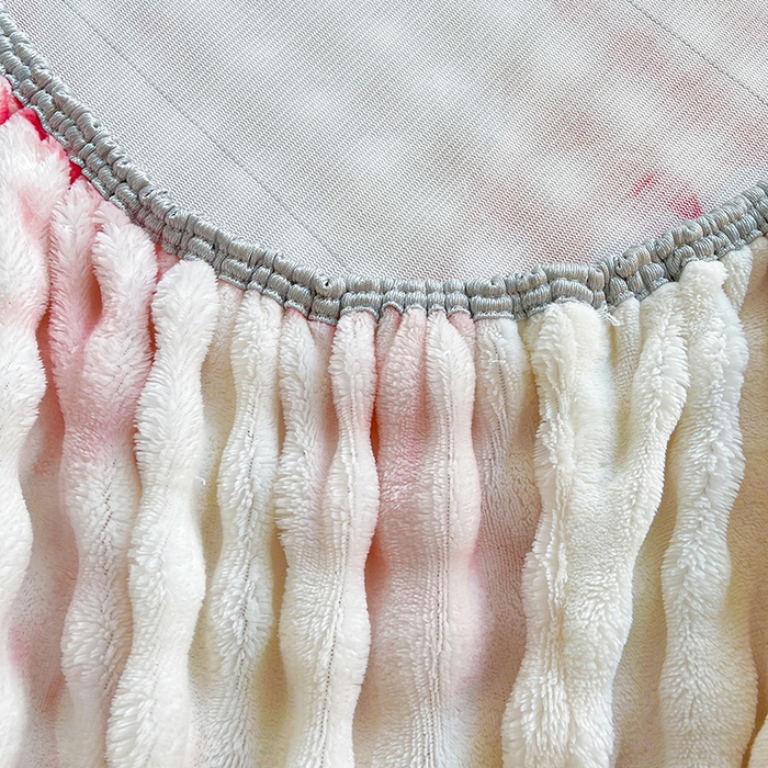 91家纺网 家纺一手货源 找家纺 喜居 2024新款A类兔毛泡泡牛奶绒床笠单床笠三件套 小美好-粉