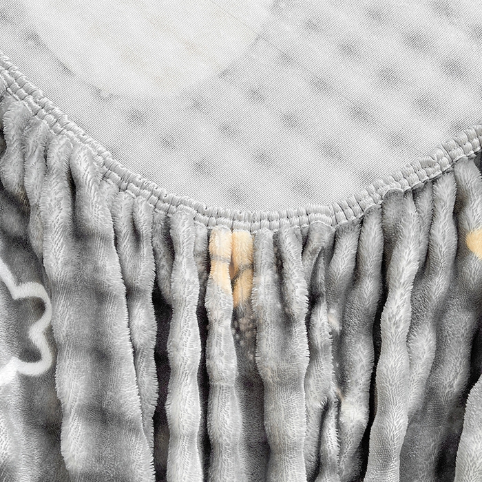 91家纺网 家纺一手货源 找家纺 喜居 2024新款A类兔毛泡泡牛奶绒床笠单床笠三件套 流星