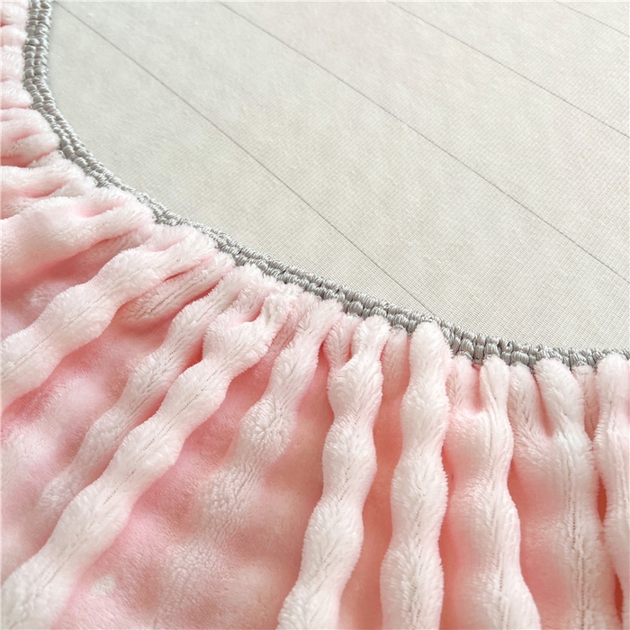 91家纺网 家纺一手货源 找家纺 喜居 2024新款A类兔毛泡泡牛奶绒床笠单床笠三件套 彩云端