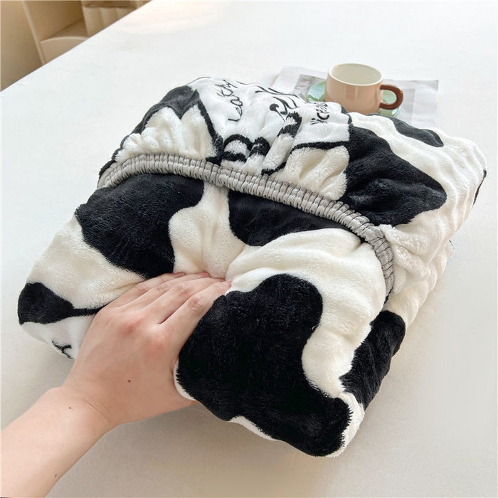 91家纺网 家纺一手货源 找家纺 喜居 2024新款A类兔毛泡泡牛奶绒床笠单床笠三件套 萌牛